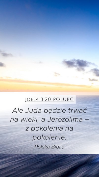 Joela 3:20 POLUBG Bible Verse Image