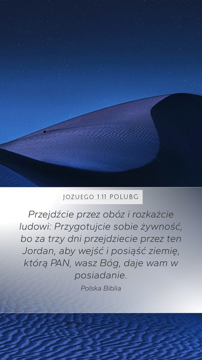 Jozuego 1:11 POLUBG Bible Verse Image
