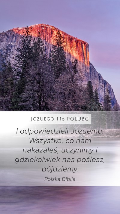 Jozuego 1:16 POLUBG Bible Verse Image