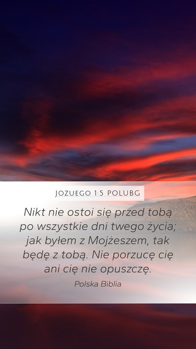 Jozuego 1:5 POLUBG Bible Verse Image