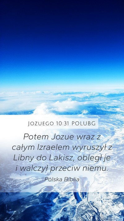 Jozuego 10:31 POLUBG Bible Verse Image