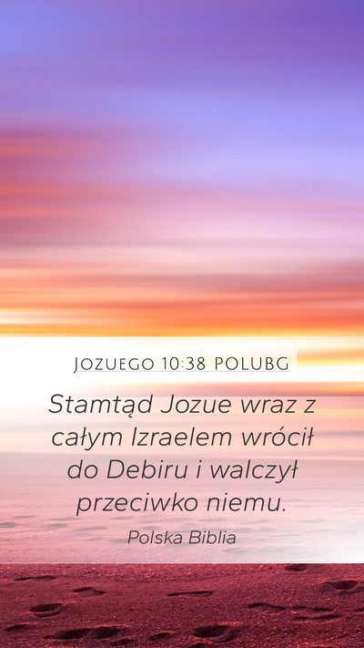 Jozuego 10:38 POLUBG Bible Verse Image