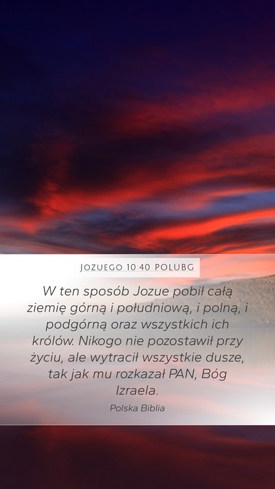 Jozuego 10:40 POLUBG Bible Verse Image