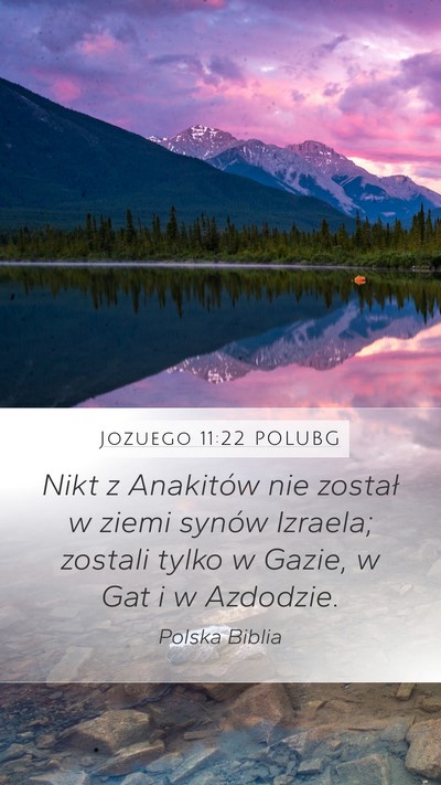 Jozuego 11:22 POLUBG Bible Verse Image