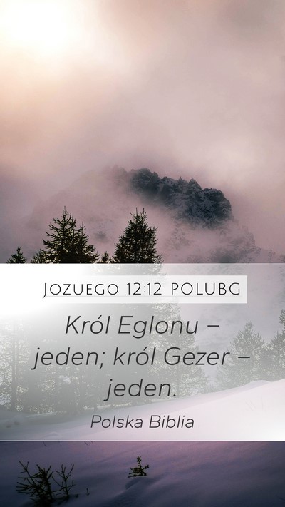 Jozuego 12:12 POLUBG Bible Verse Image