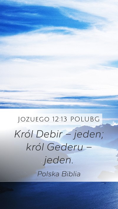 Jozuego 12:13 POLUBG Bible Verse Image