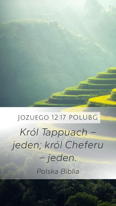 Jozuego 12:17 POLUBG Mobile Phone Wallpaper - Król Tappuach – jeden; król Cheferu – - Mobile Bible Verse Wallpaper