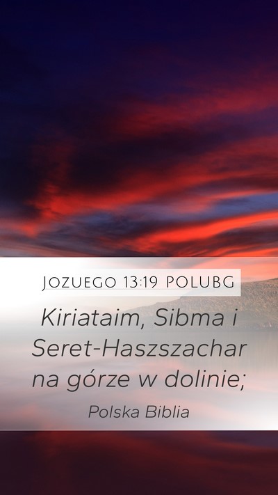 Jozuego 13:19 POLUBG Bible Verse Image