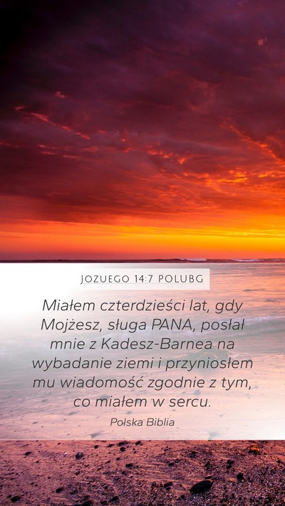 Jozuego 14:7 POLUBG Bible Verse Image