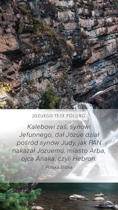 Jozuego 15:13 POLUBG Bible Verse Image