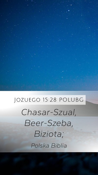 Jozuego 15:28 POLUBG Bible Verse Image