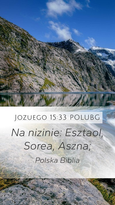 Jozuego 15:33 POLUBG Bible Verse Image