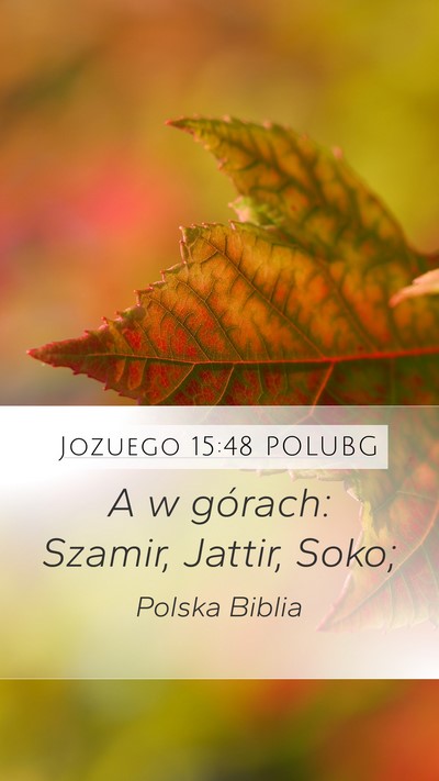 Jozuego 15:48 POLUBG Bible Verse Image