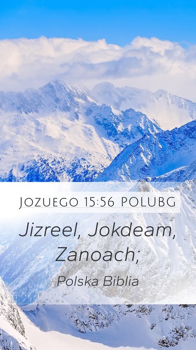 Jozuego 15:56 POLUBG Bible Verse Image