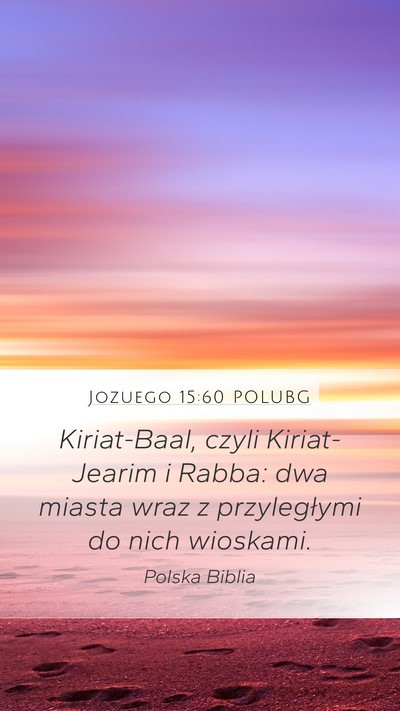 Jozuego 15:60 POLUBG Bible Verse Image