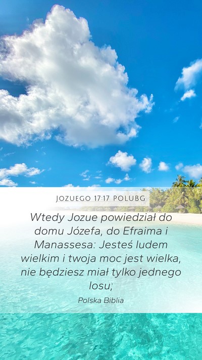 Jozuego 17:17 POLUBG Bible Verse Image