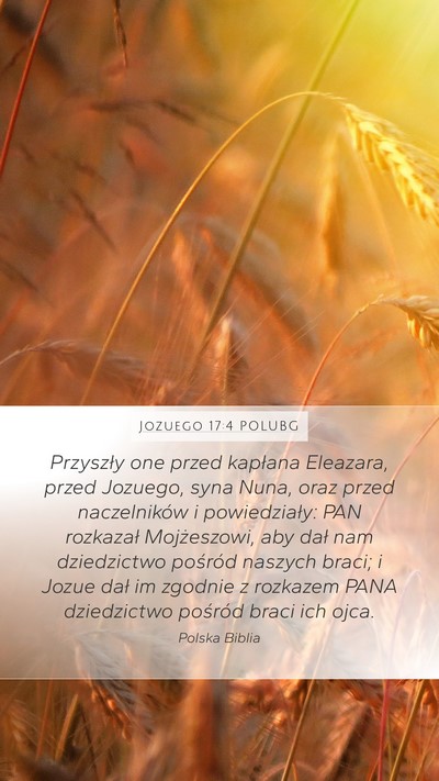 Jozuego 17:4 POLUBG Bible Verse Image