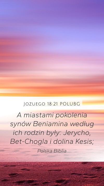 Jozuego 18:21 POLUBG Mobile Phone Wallpaper - A miastami pokolenia synów Beniamina według ich - Mobile Bible Verse Wallpaper
