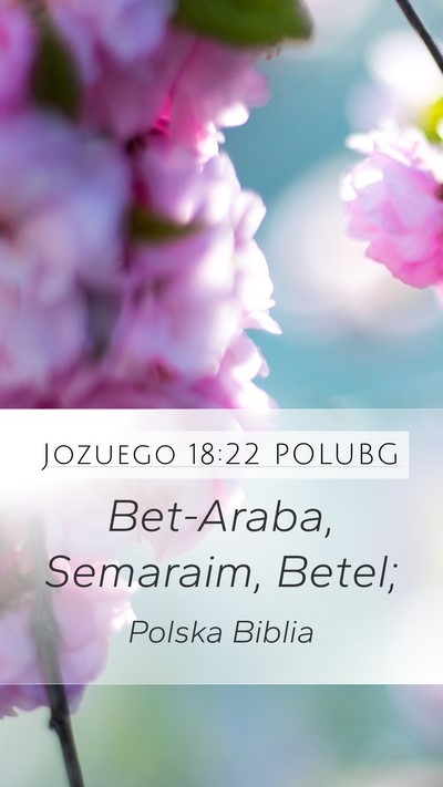 Jozuego 18:22 POLUBG Bible Verse Image
