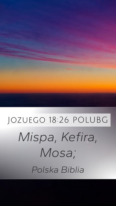 Jozuego 18:26 POLUBG Bible Verse Image