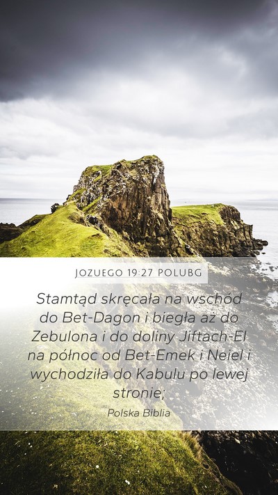 Jozuego 19:27 POLUBG Bible Verse Image