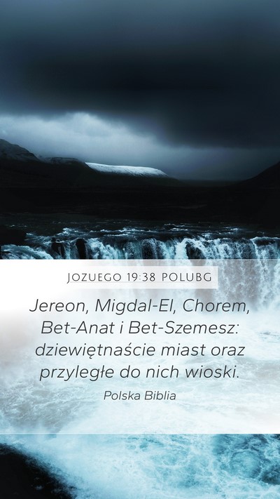 Jozuego 19:38 POLUBG Bible Verse Image