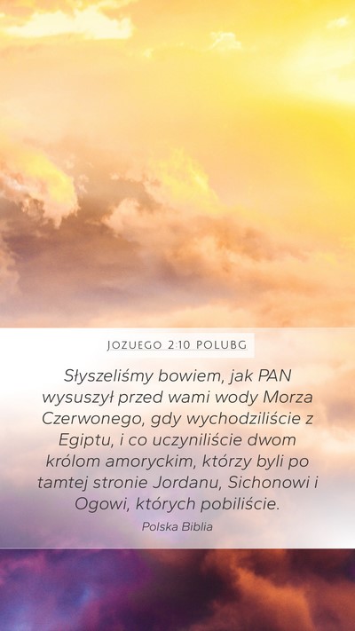 Jozuego 2:10 POLUBG Bible Verse Image