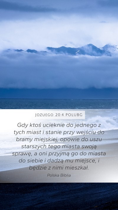 Jozuego 20:4 POLUBG Mobile Phone Wallpaper - Gdy ktoś ucieknie do jednego z tych miast i - Mobile Bible Verse Wallpaper