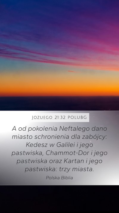 Jozuego 21:32 POLUBG Mobile Phone Wallpaper - A od pokolenia Neftalego dano miasto schronienia - Mobile Bible Verse Wallpaper