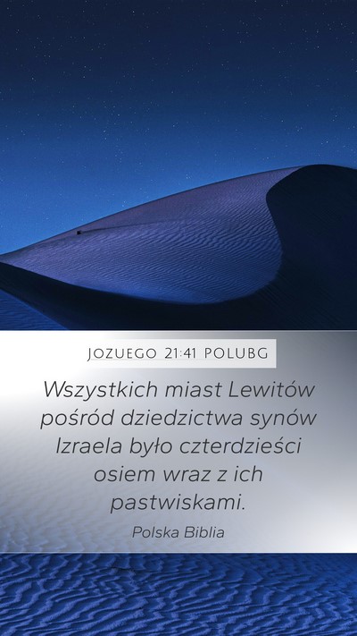 Jozuego 21:41 POLUBG Mobile Phone Wallpaper - Wszystkich miast Lewitów pośród dziedzictwa - Mobile Bible Verse Wallpaper