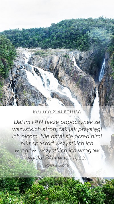 Jozuego 21:44 POLUBG Bible Verse Image