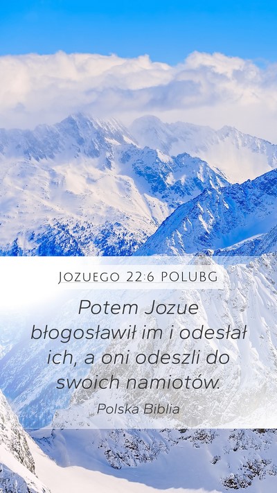 Jozuego 22:6 POLUBG Bible Verse Image