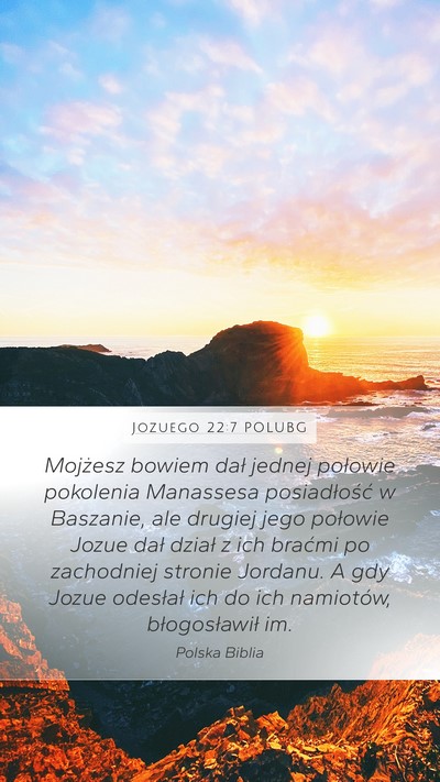 Jozuego 22:7 POLUBG Bible Verse Image