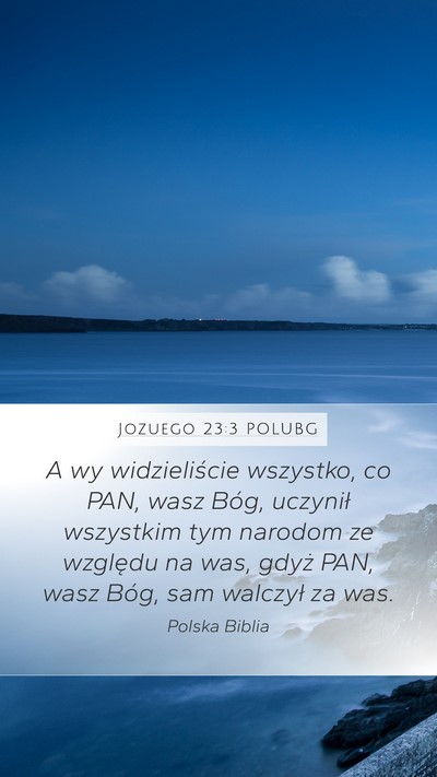 Jozuego 23:3 POLUBG Bible Verse Image
