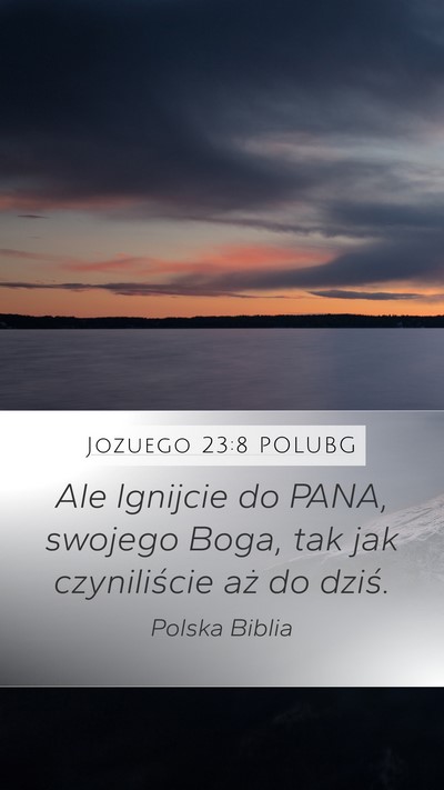 Jozuego 23:8 POLUBG Bible Verse Image