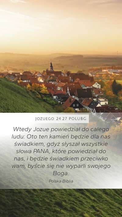 Jozuego 24:27 POLUBG Bible Verse Image