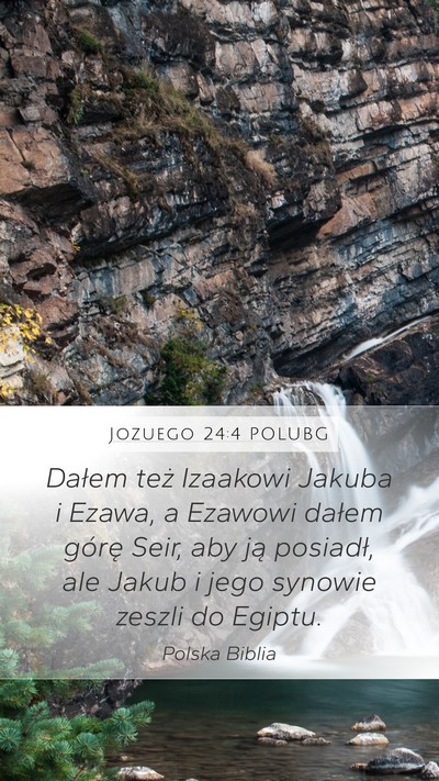 Jozuego 24:4 POLUBG Bible Verse Image