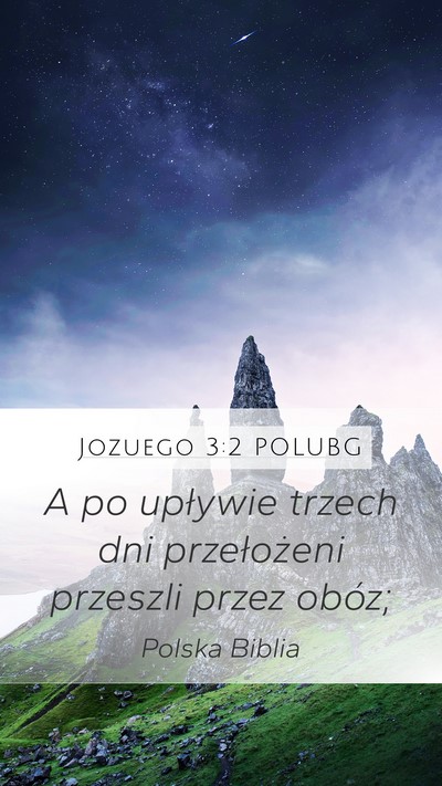 Jozuego 3:2 POLUBG Bible Verse Image