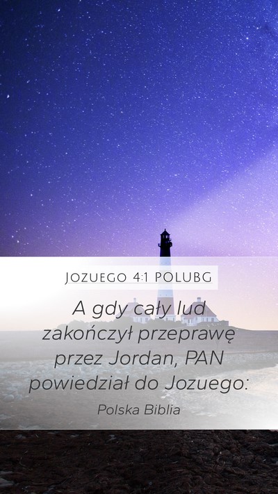 Jozuego 4:1 POLUBG Bible Verse Image