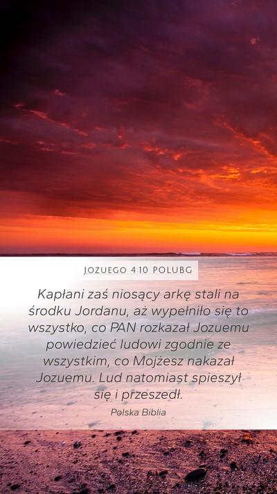 Jozuego 4:10 POLUBG Bible Verse Image