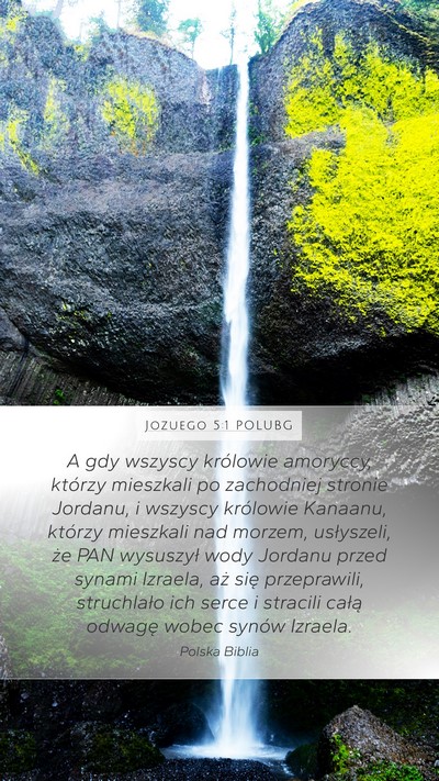 Jozuego 5:1 POLUBG Mobile Phone Wallpaper - A gdy wszyscy królowie amoryccy, którzy - Mobile Bible Verse Wallpaper