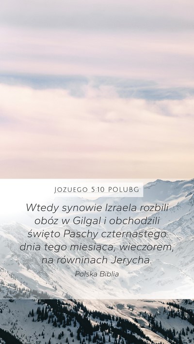 Jozuego 5:10 POLUBG Bible Verse Image