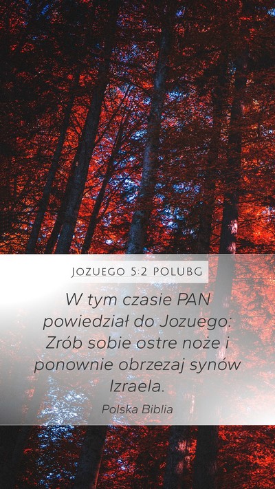 Jozuego 5:2 POLUBG Bible Verse Image