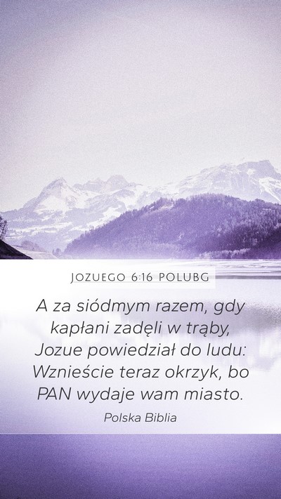 Jozuego 6:16 POLUBG Bible Verse Image