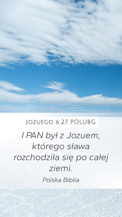 Jozuego 6:27 POLUBG Bible Verse Image