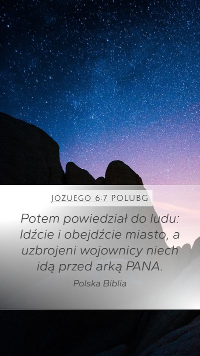 Jozuego 6:7 POLUBG Bible Verse Image