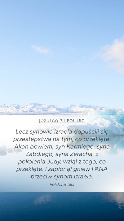 Jozuego 7:1 POLUBG Bible Verse Image