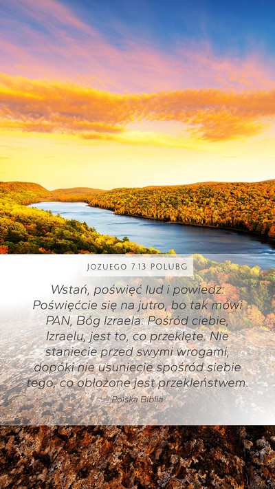 Jozuego 7:13 POLUBG Bible Verse Image