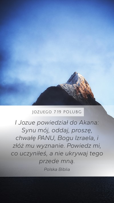 Jozuego 7:19 POLUBG Bible Verse Image