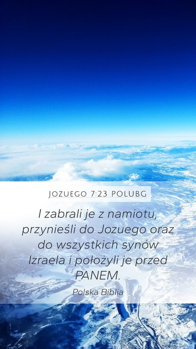Jozuego 7:23 POLUBG Bible Verse Image